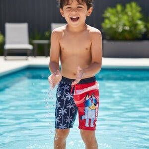 Bluey Boys’ Graphic Swim Trunks with UPF 50+